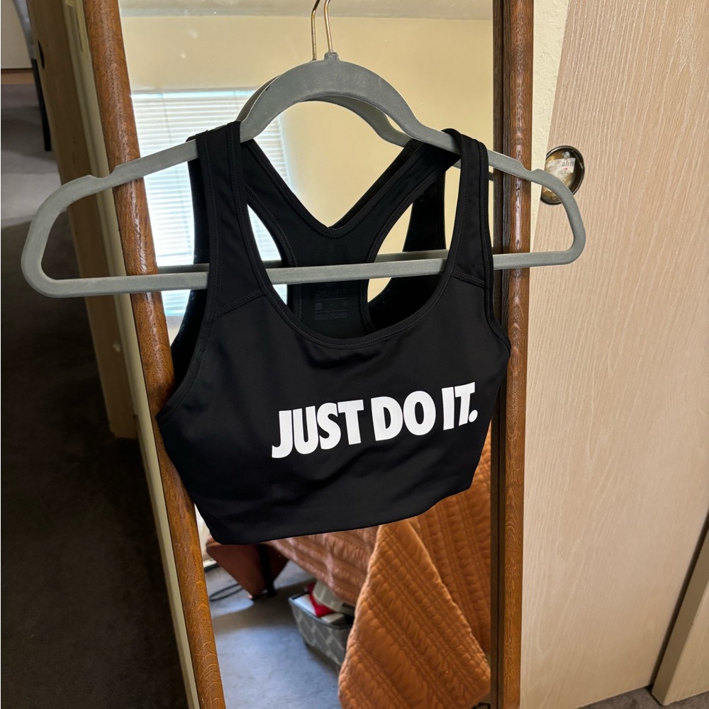 Nike black sports bra, size S